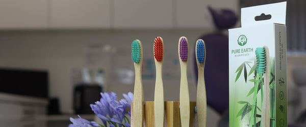 Pure Earth Essentials bamboo toothbrushes