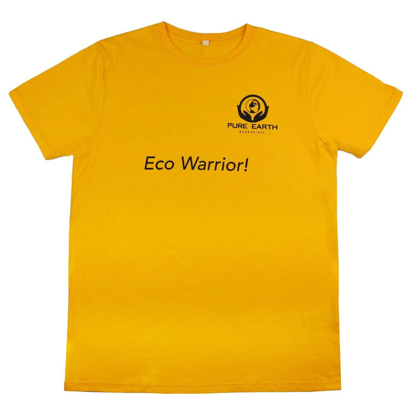 Pure Earth Essentials Yellow eco warrior t-shirt
