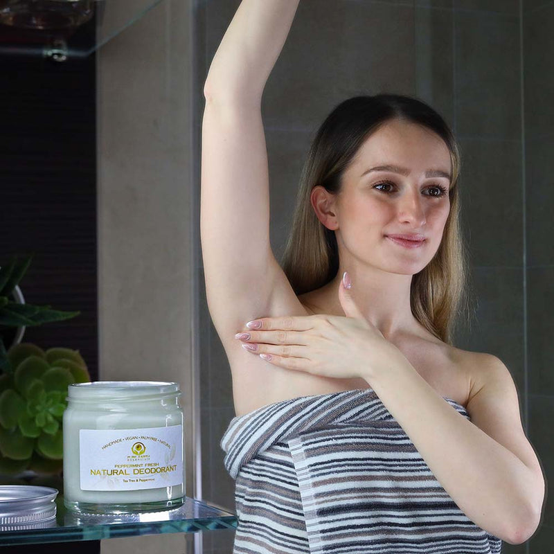 model using natural deodorant