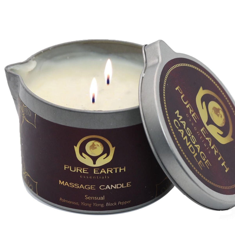 Pure Earth Essentials massage oil candle 