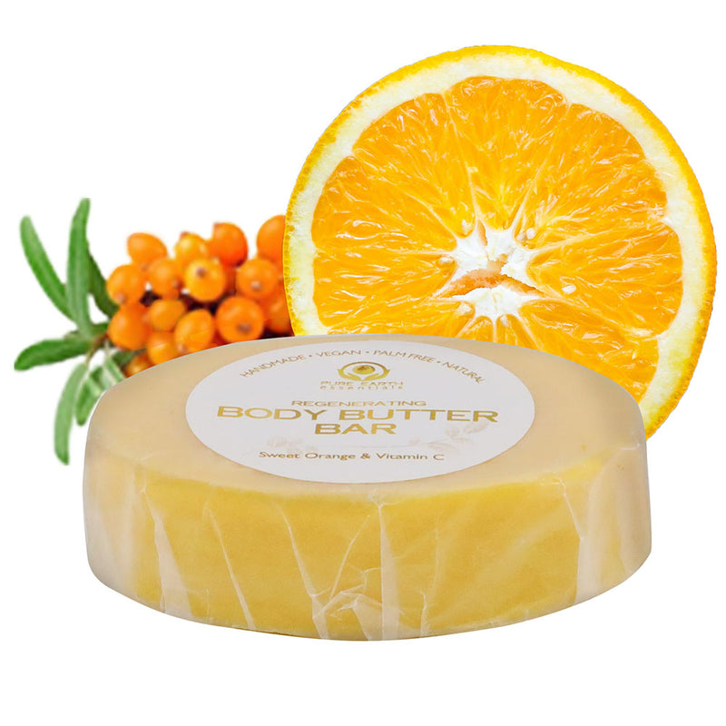 Regenerating Body Butter Bar with Buckthorn and Orange.
