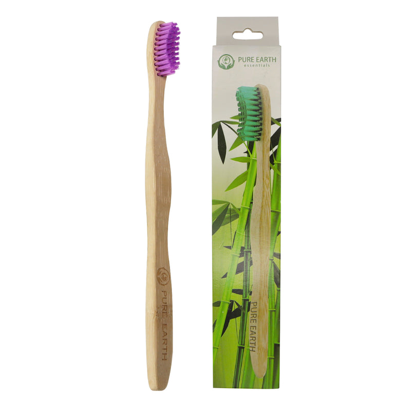 purple bamboo toothbrush 