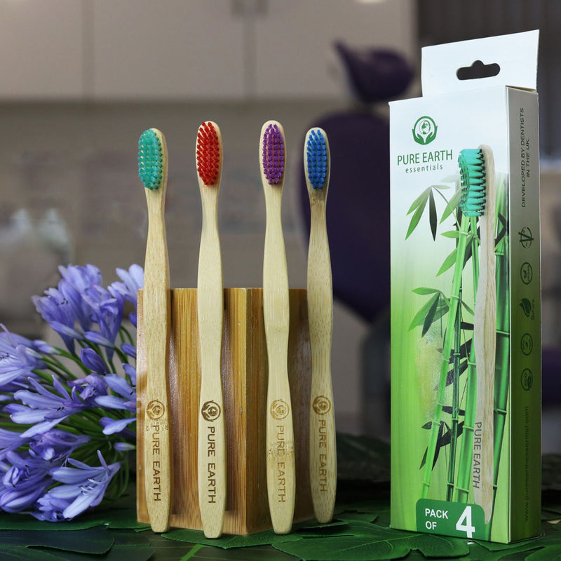 Pure Earth Essentials bamboo toothbrushes 