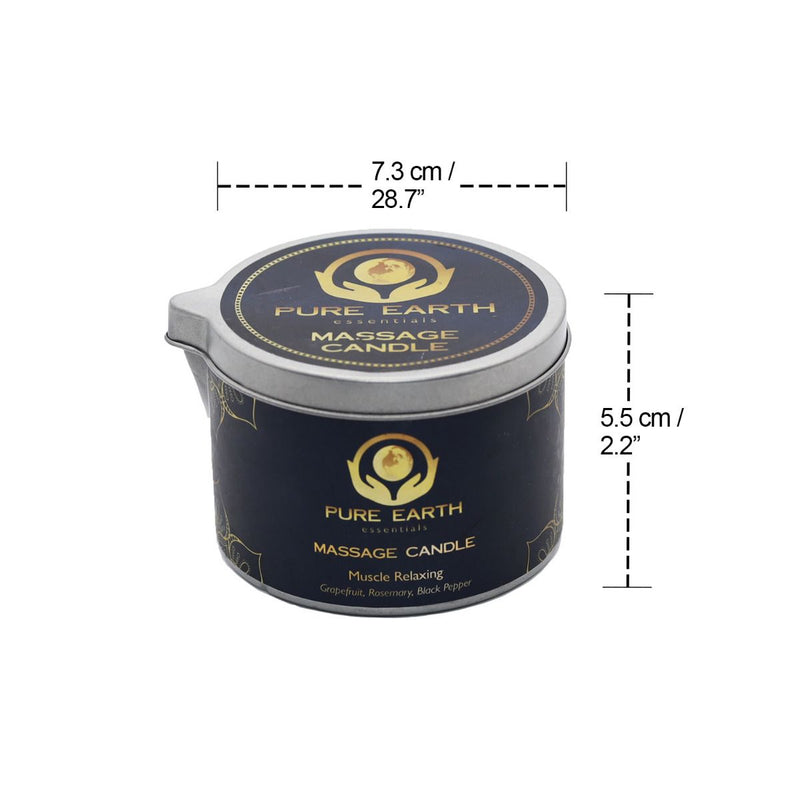 massage oil candle dimensions 