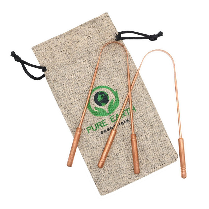 copper tongue scrapers with bag
