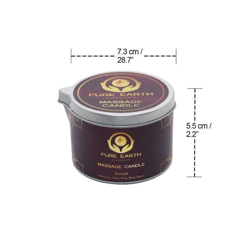 massage oil candle dimensions 