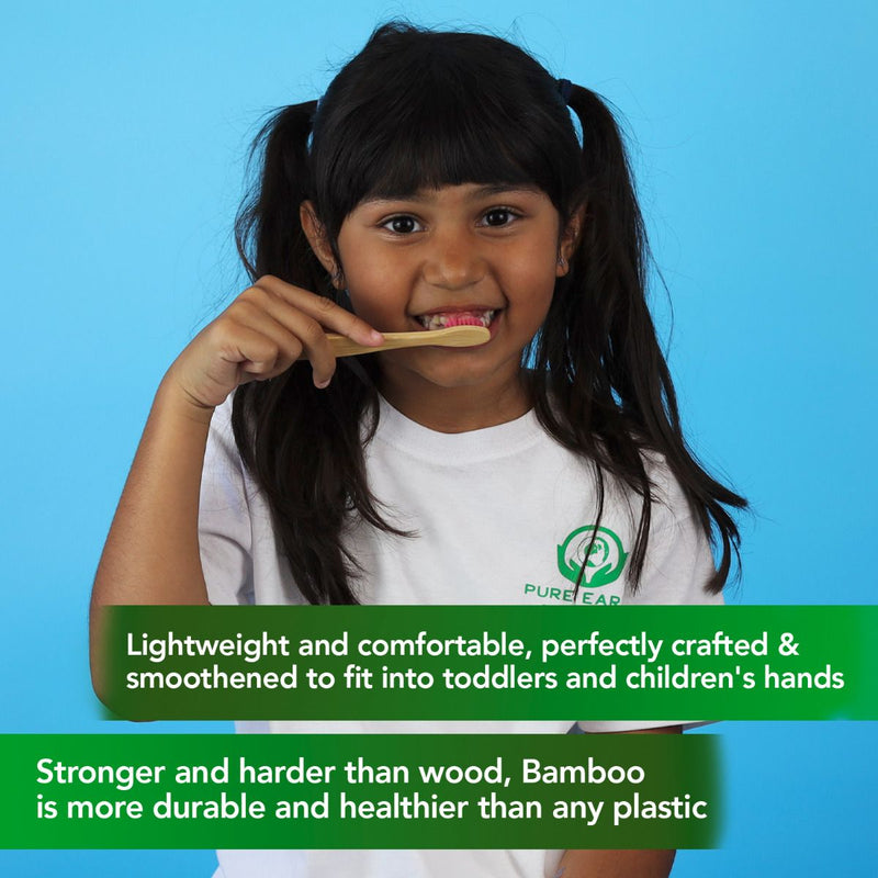 Kids bamboo toothbrush - Pure Earth Essentials