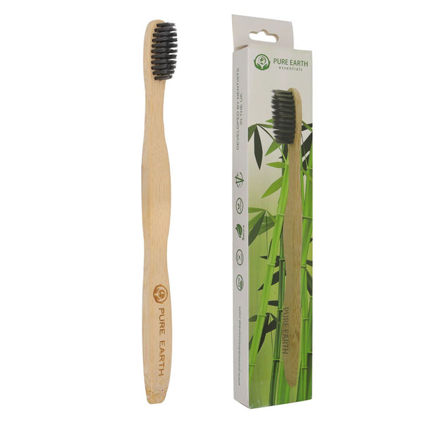 Charcoal bamboo toothbrush
