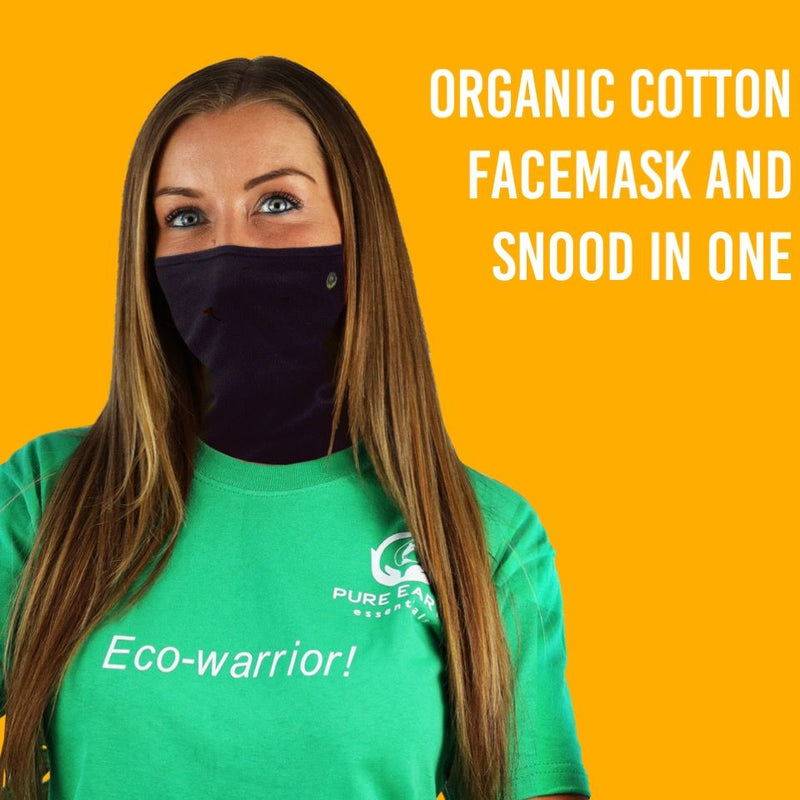 Model wearing Pure Earth Essentials snood